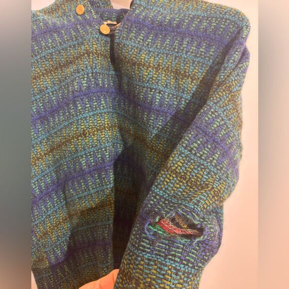 Vintage Fox Knapp Men's Wool Pullover Peak Collar Sweater - Picture 4 of 8